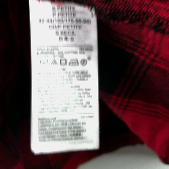 Gap - Red/Black Plaid Flannel Mini Dress - SP - Picture 6 of 7